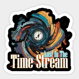 Lost in the Time Stream Sticker